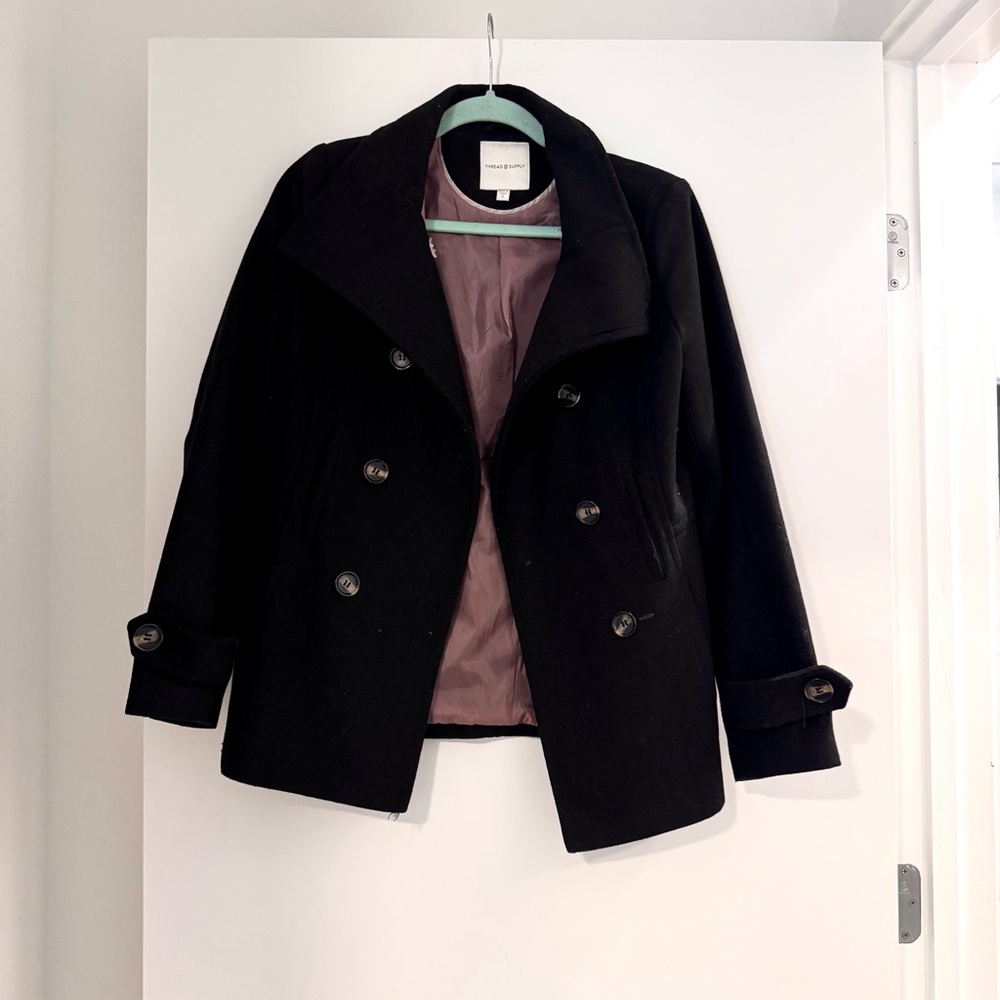 Thread & Supply Wool-Blend Peacoat GUC